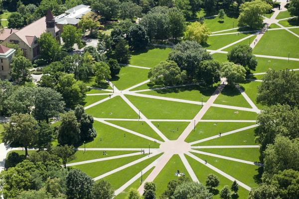 Aerial view of Ohio State Oval